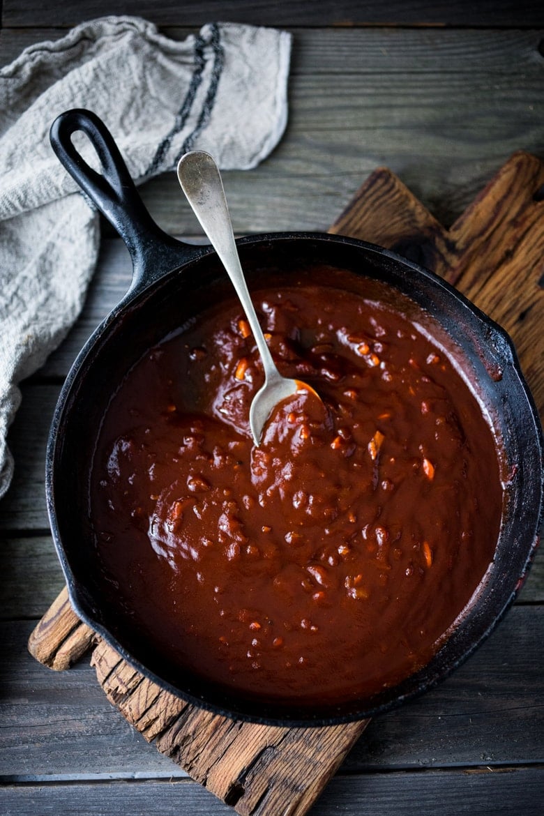 Homemade bbq sauce with chipotle. 
