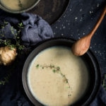 Mushroom & Sunchoke Soup with Truffle oil ...vegan and gluten-free. | www.feastingathome.com