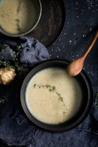 Mushroom & Sunchoke Soup with Truffle oil ...vegan and gluten-free. | www.feastingathome.com