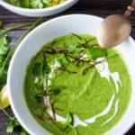 A simple delicious recipe for Thai Broccoli Soup with Coconut - bursting with authentic Thai flavors. Make from scratch in 40 mins! Vegan & Gluten Free. | www.feastingathome.com