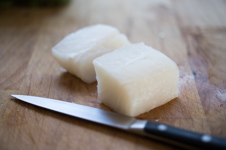 Poached Cod in Lemongrass Broth over Baby Spinach ...a fragrant, healing bowl that can be made in under 30 minutes. GF, Low Carb. | www.feastingathome.com