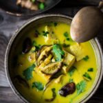 Turmeric Coconut Tofu with Shiitakes, a quick vegan and gluten free meal with detoxing turmeric. Can be made in 20 minutes! | www.feastingathome.com
