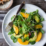 watercress salad on a plate