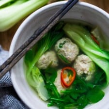 Asian Chicken Meatball soup