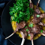 Roasted lamb Chops with Indian Fenugreek Sauce