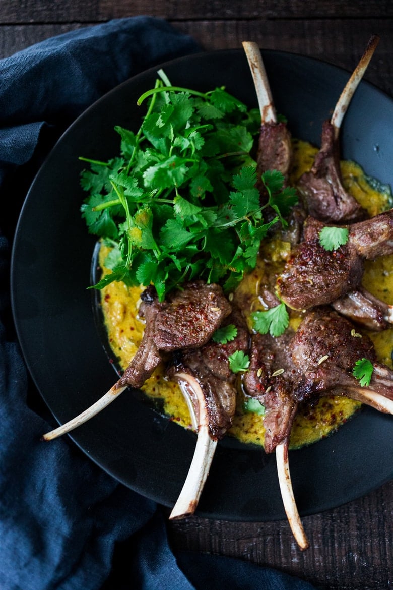 Oven-roasted Lamb Chops with the most fragrant Indian Curry Sauce! A easy flavorful meal that is perfect for special gatherings. 