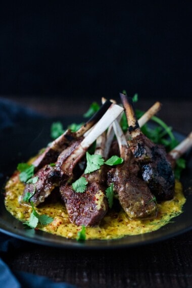 Roasted lamb Chops with Indian Fenugreek Sauce
