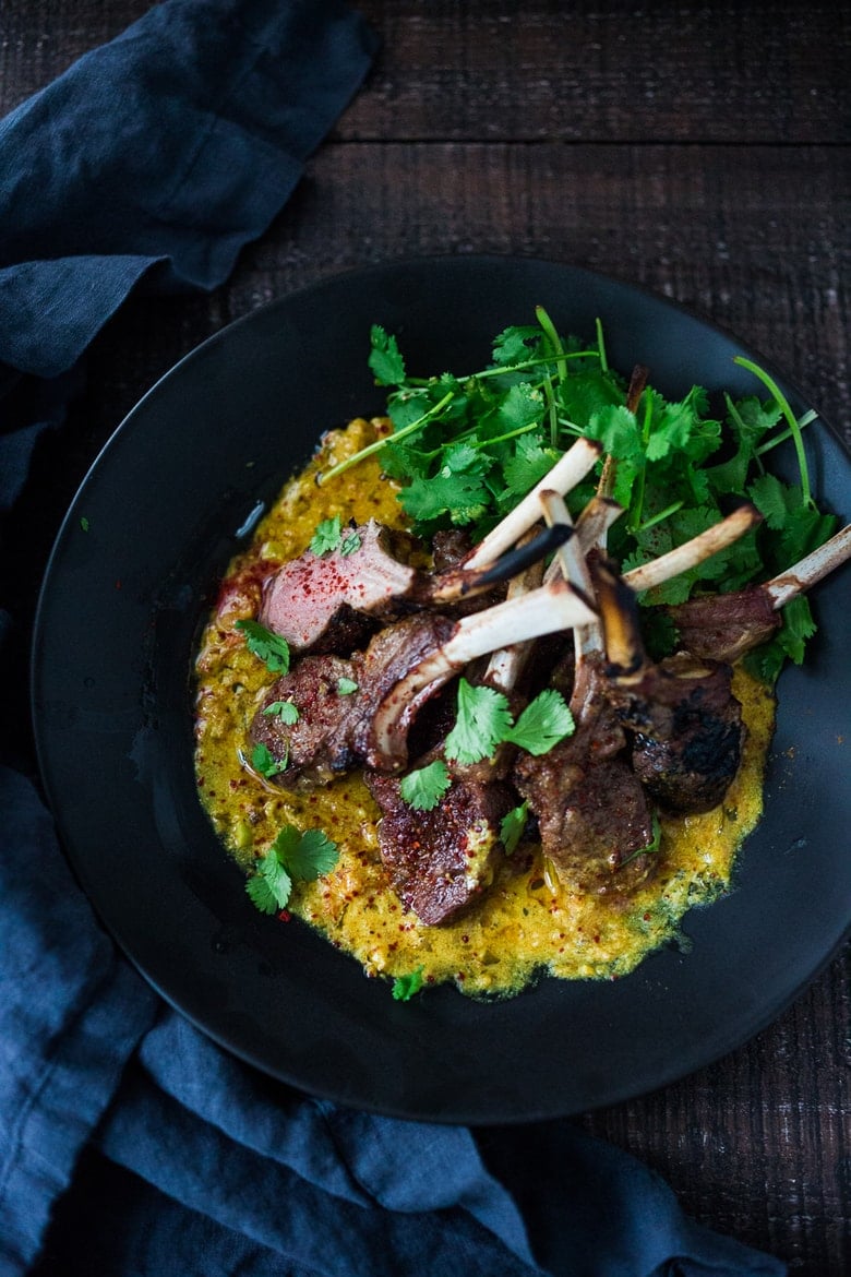 Oven-roasted Lamb Chops with the most fragrant Indian Curry Sauce! A easy flavorful meal that is perfect for special gatherings. #lamb #lambchops #roastedlamb #bakedlamb #indianrecipes #indian #currysauce #curry #currylamb