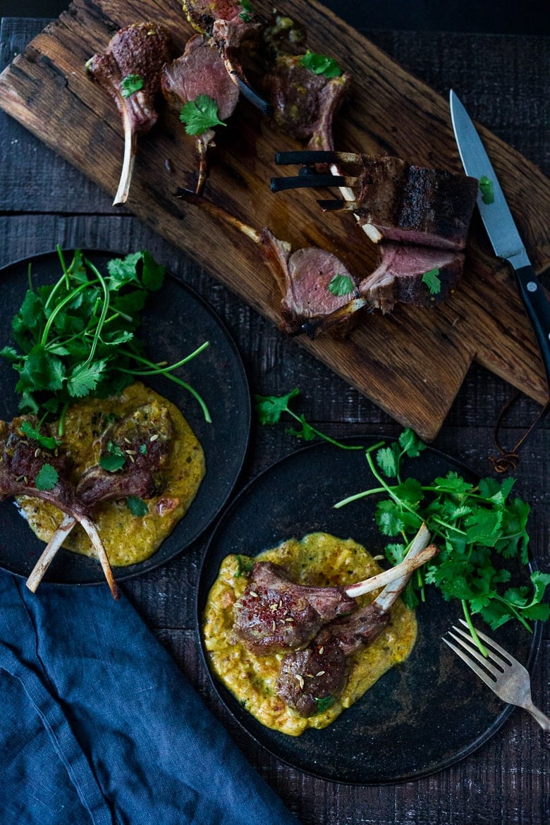 35 Indian Recipes to Make at Home | Roasted Lamb chops with fragrant Indian Curry Sauce | www.feastingathome.com