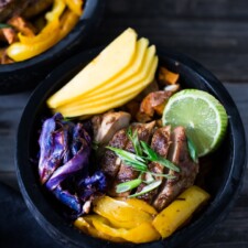 Caribbean Veggie Black Bean Bowl with Mango