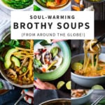 20 Warming Broth-Based Soup recipes to heal, comfort and nurture the body! Healthy, vegan and gluten-free options! #brothbased #brothysoup #bonebroth #brothsouprecipes #bonebrothrecipes #broth #chickensoup #beefbroth #veggiebroth