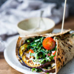 10 Plant Based Clean Eating Recipes like this Grilled Eggplant Wrap with Kale Parsley Slaw and Tahini Sauce | www.feastingathome.com