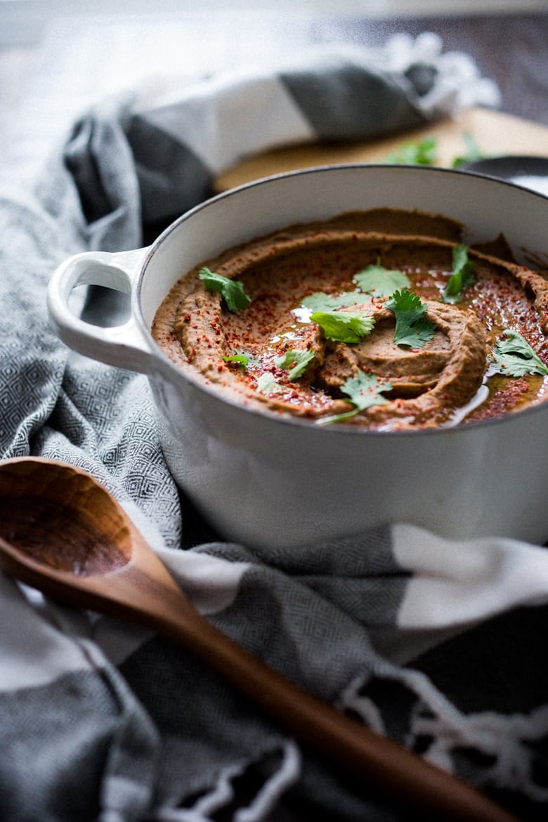 How to make Homemade Refried Beans from scratch- a simple delicious recipe that is vegan and gluten-free! | www.feastingathome.com