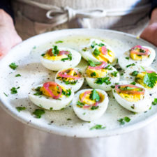 Hard Boiled Eggs with Herbs and Shallot
