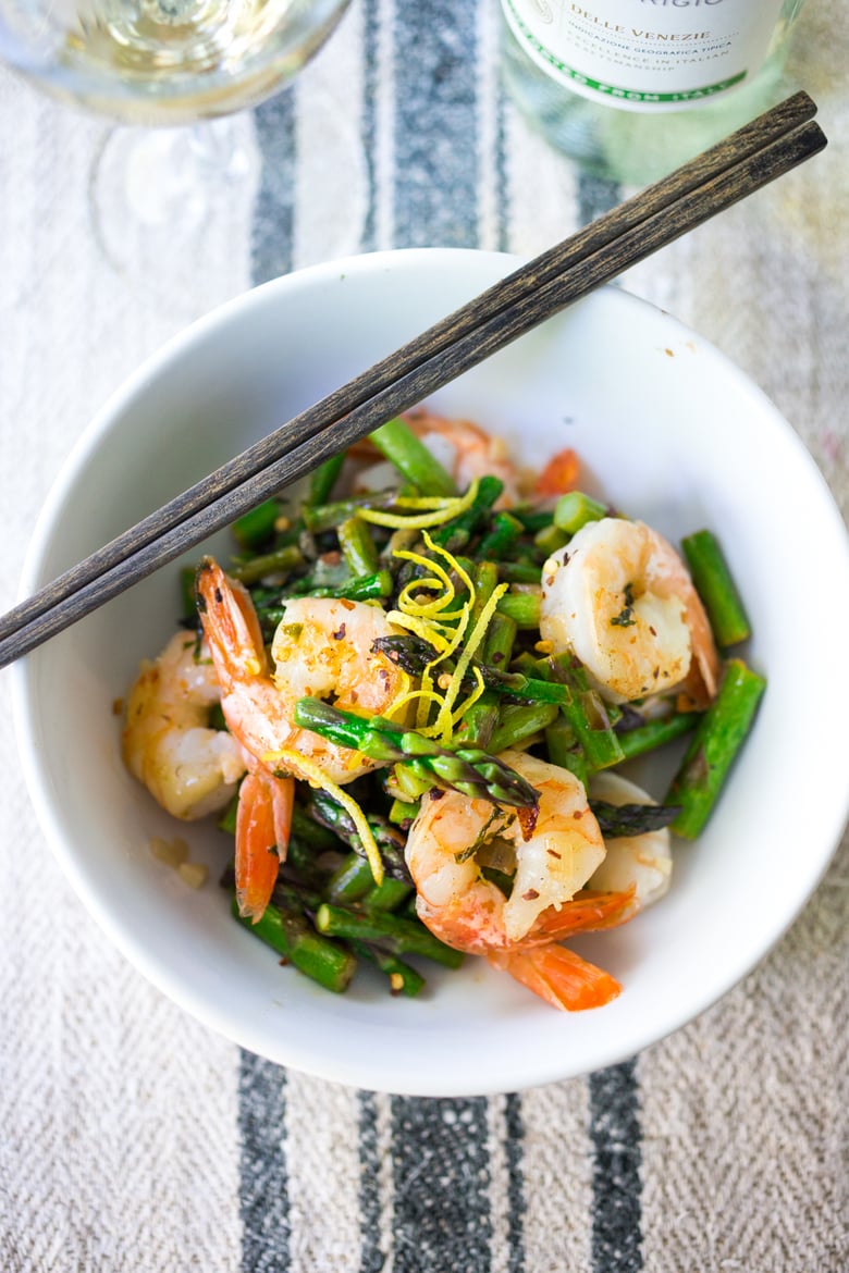 Shrimp and Asparagus Skillet