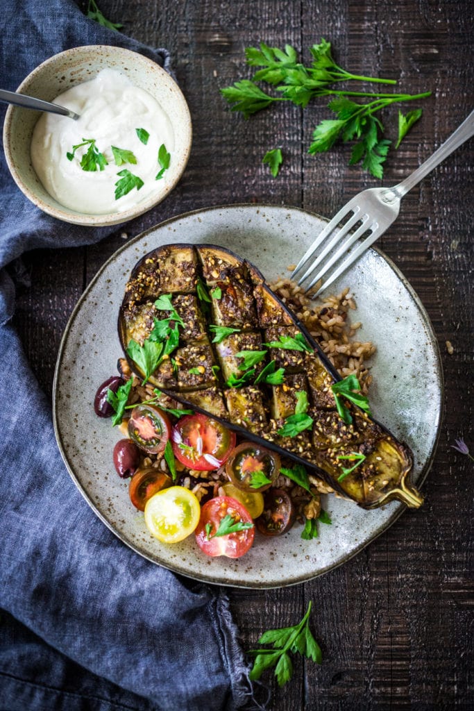 Baked Zaatar Eggplant + 20 Best Eggplant Recipes from around the globe.  Whether you are looking for baked eggplant recipes, easy eggplant recipes, vegan eggplant recipes, eggplant recipes from Asian or India,  you'll find some delicious inspiration here!  