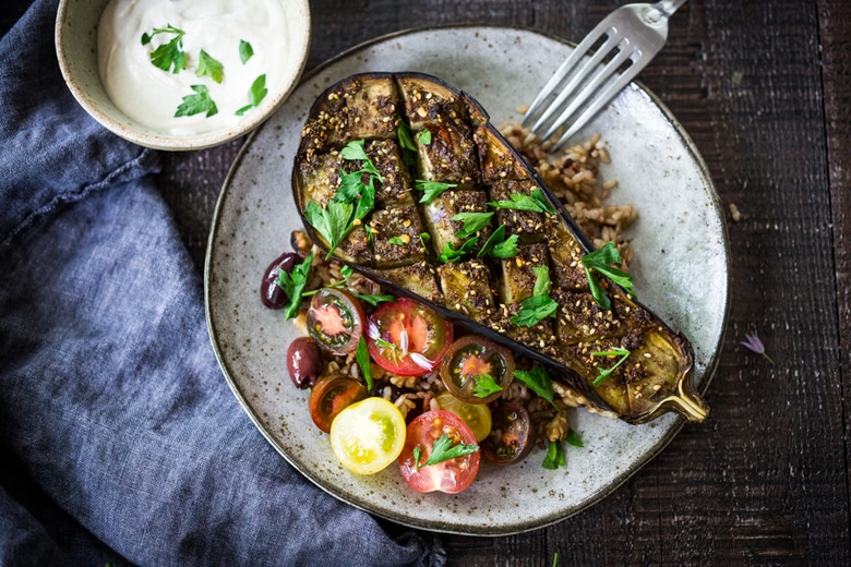Roasted Eggplant With Zaatar Feasting At Home
