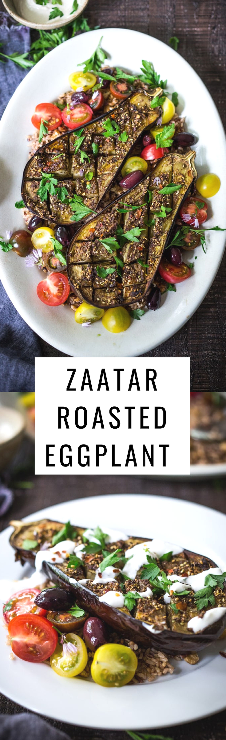 Roasted Eggplant with Zaatar Feasting At Home