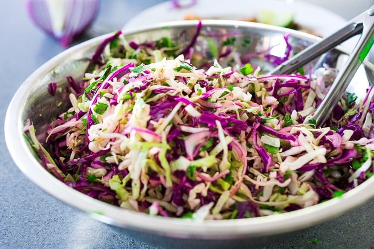 cilantro lime cabbage slaw