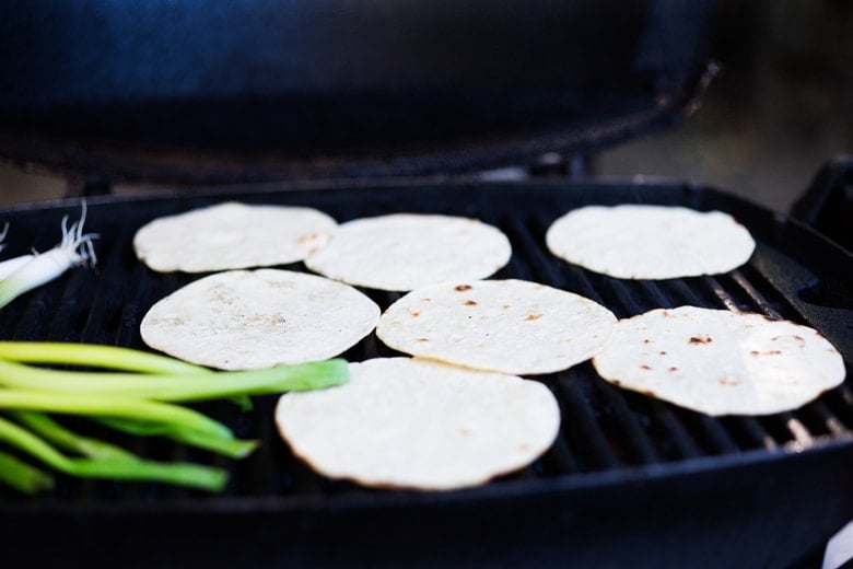 heating the tortillas 