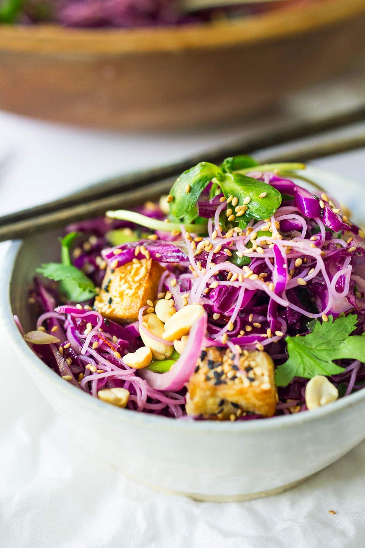 Asian Noodle Salad in a Bowl