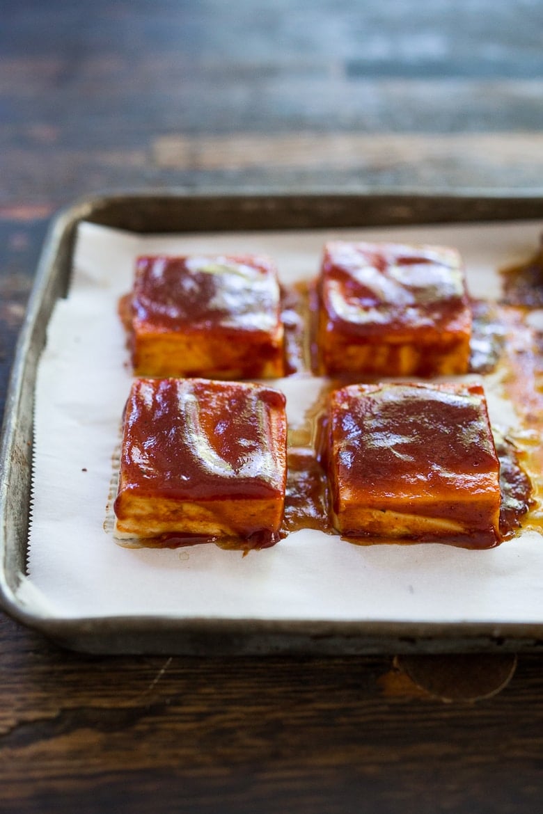 Baked Tofu with BBQ Sauce