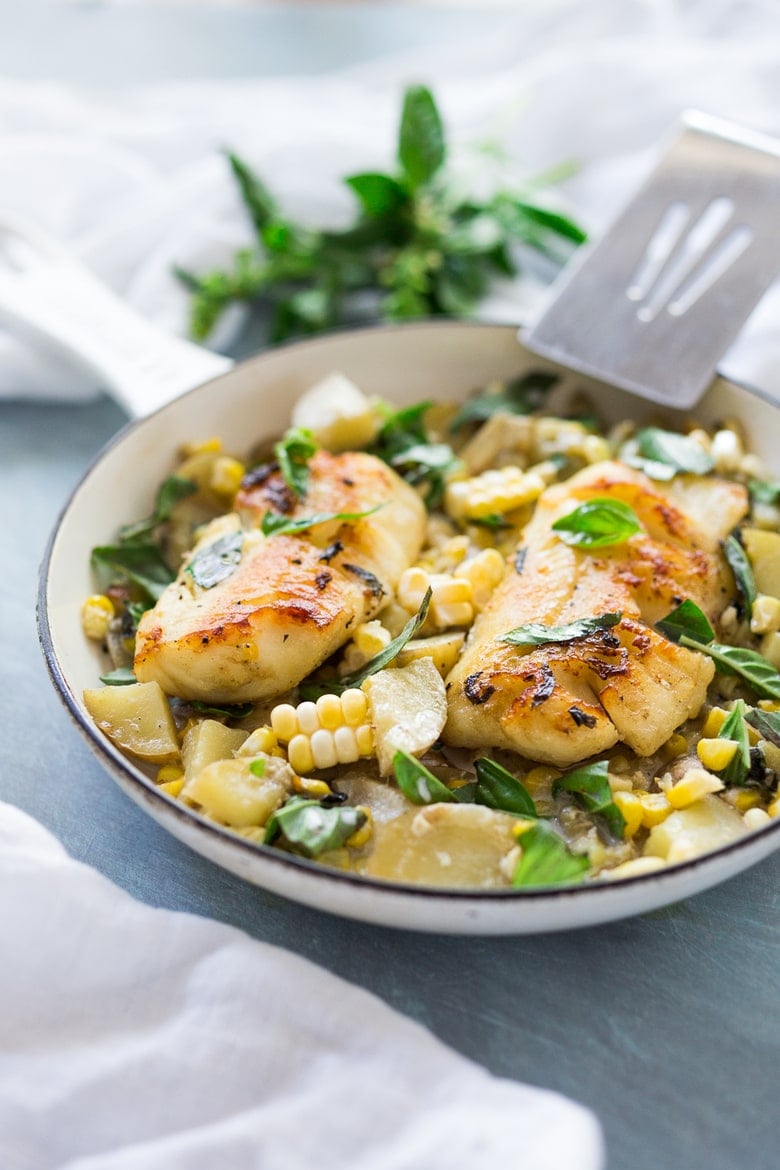 White fish in Creamy Shallot Sauce - Easy Meals with Video Recipes