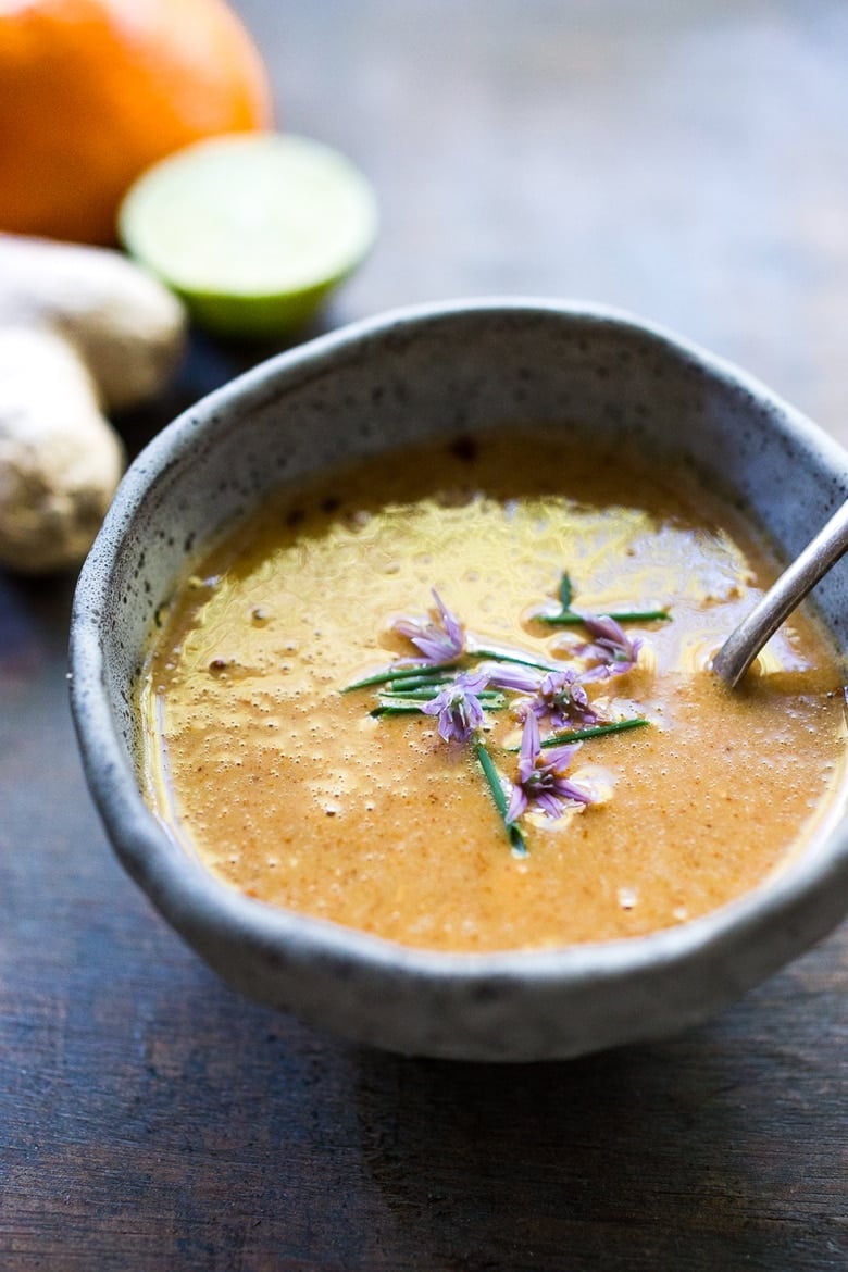 Here's a recipe for our favorite Peanut Sauce! It is the perfect dipping sauce for Spring Rolls, or makes a great dressing for Thai Noodle Salad, or Buddha Bowls. Its secret ingredient will have you craving it and coming back for more! Simple, healthy, vegan!