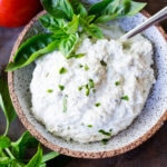 A simple recipe for Vegan Ricotta - a tasty healthy vegan substitute for ricotta cheese that is nut free! 