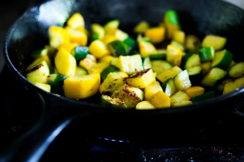 sauteeing zucchini