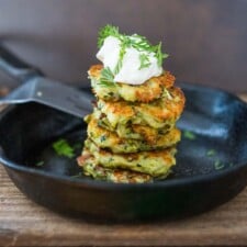 Zucchini Fritters Recipe with Feta