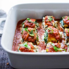Zucchini Roll Ups with Ricotta and Spinach