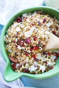 How to make Muesli! A healthier, lower-calorie, sugar-free, oil-free, cholesterol-lowering alternative to granola, that can be made ahead with ingredients you probably already have, and best of all, no cooking required! Vegan and Gluten-free, in just 10 minutes.