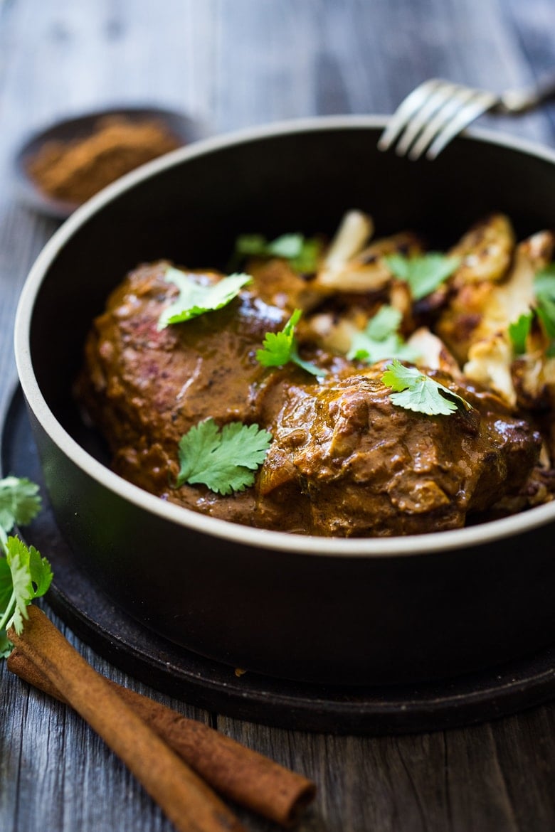 30 COMFORT FOOD RECIPES FOR FALL | Indian Butter Chicken ( or Cauliflower) with the most flavorful Tomato- Ginger garam masala sauce. Vegan Adaptable!