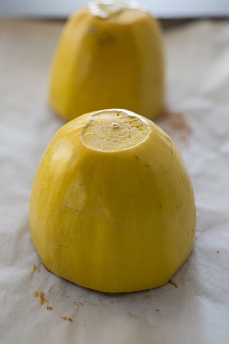 How to roast spaghetti squash.