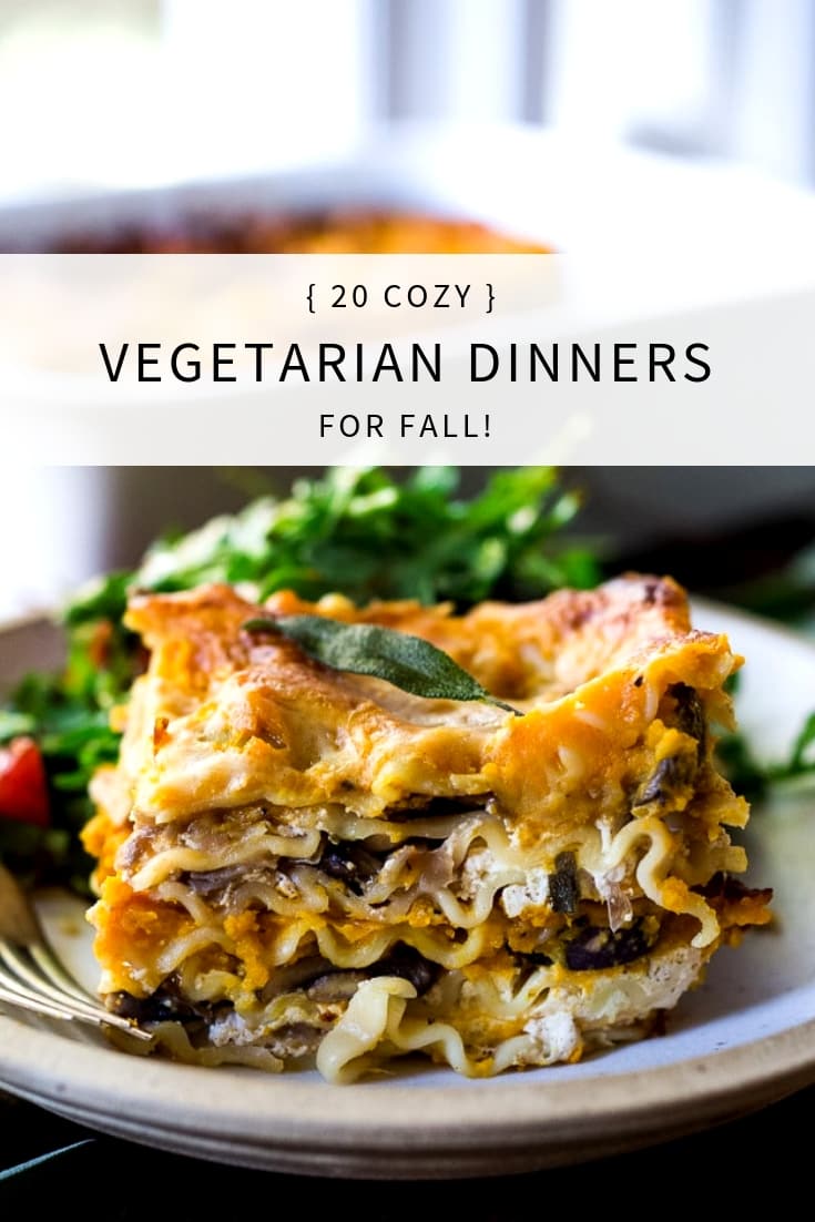 20 Vegetarian Dinner Recipes For Fall!