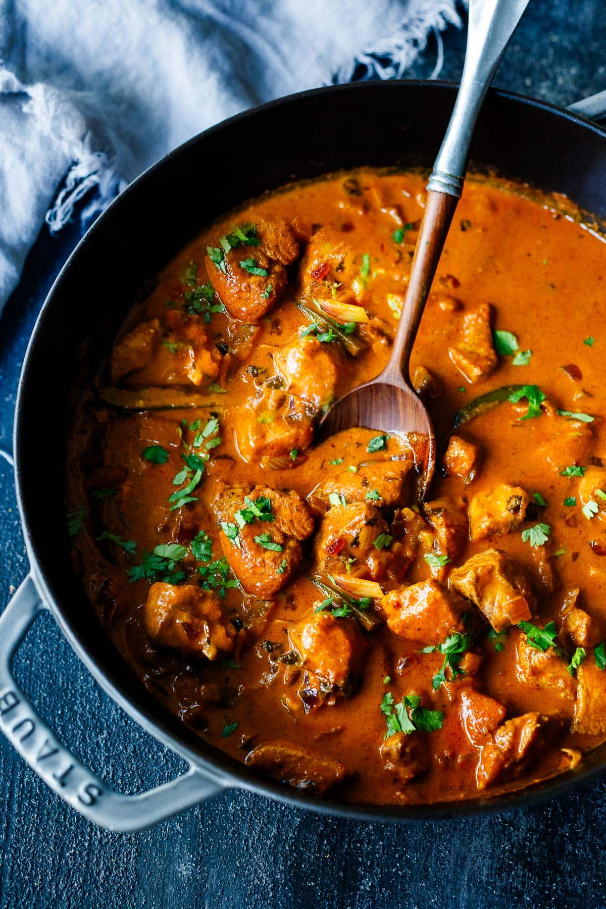 The best recipe for Butter Chicken, (Chicken Makhani) a classic Indian dish made with tender chicken breast in a fragrant spiced tomato curry sauce enriched with ghee. Vegan-adaptable and GF. 