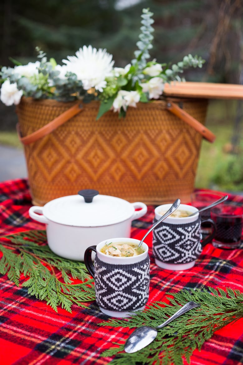 Instant Pot Chicken and White Bean Soup with dried beans and fresh herbs - a hearty, delicious soup that is fast, convenient and affordable! | www.feastingathome.com #instantpotchickenrecipes #instantpot #instantpotrecipes #instantpotchicken