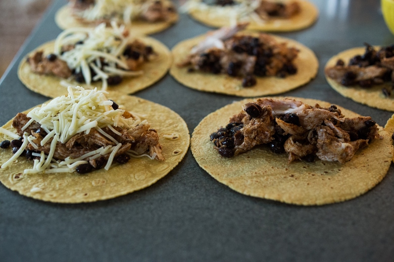 filling the tortillas