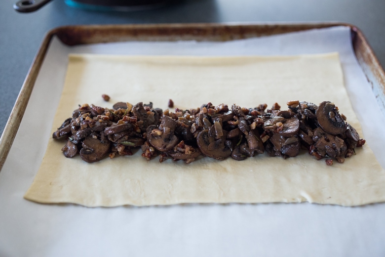 Mushroom Wellington with Rosemary and Pecans- a simple, tasty vegan main dish, that can be made ahead, perfect for holiday gatherings! | www.feastingathome.com