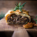 Mushroom Wellington with Rosemary and Pecans- a simple, tasty vegan main dish, that can be made ahead, perfect for holiday gatherings!