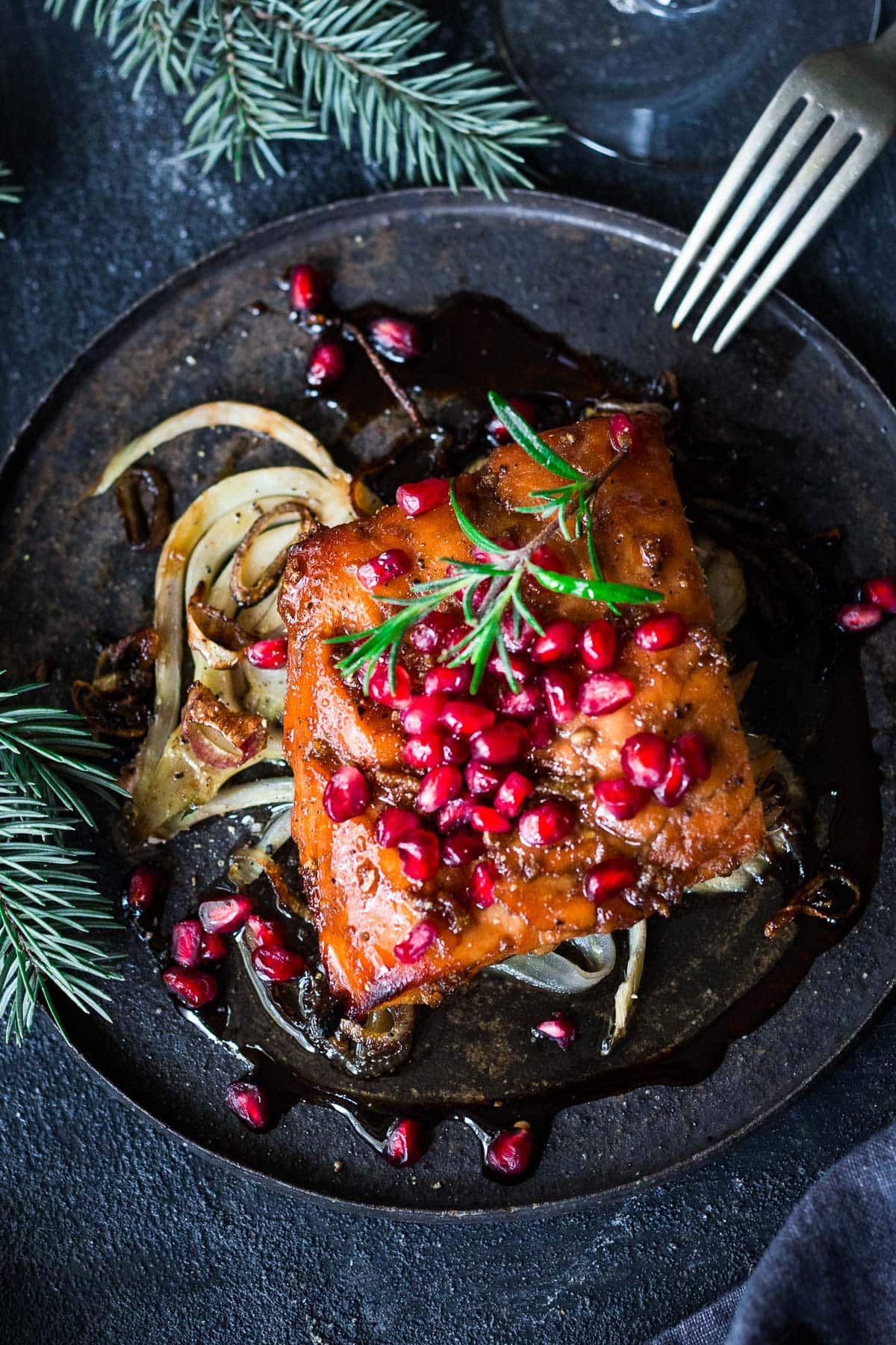 Baked Pomegranate Salmon: