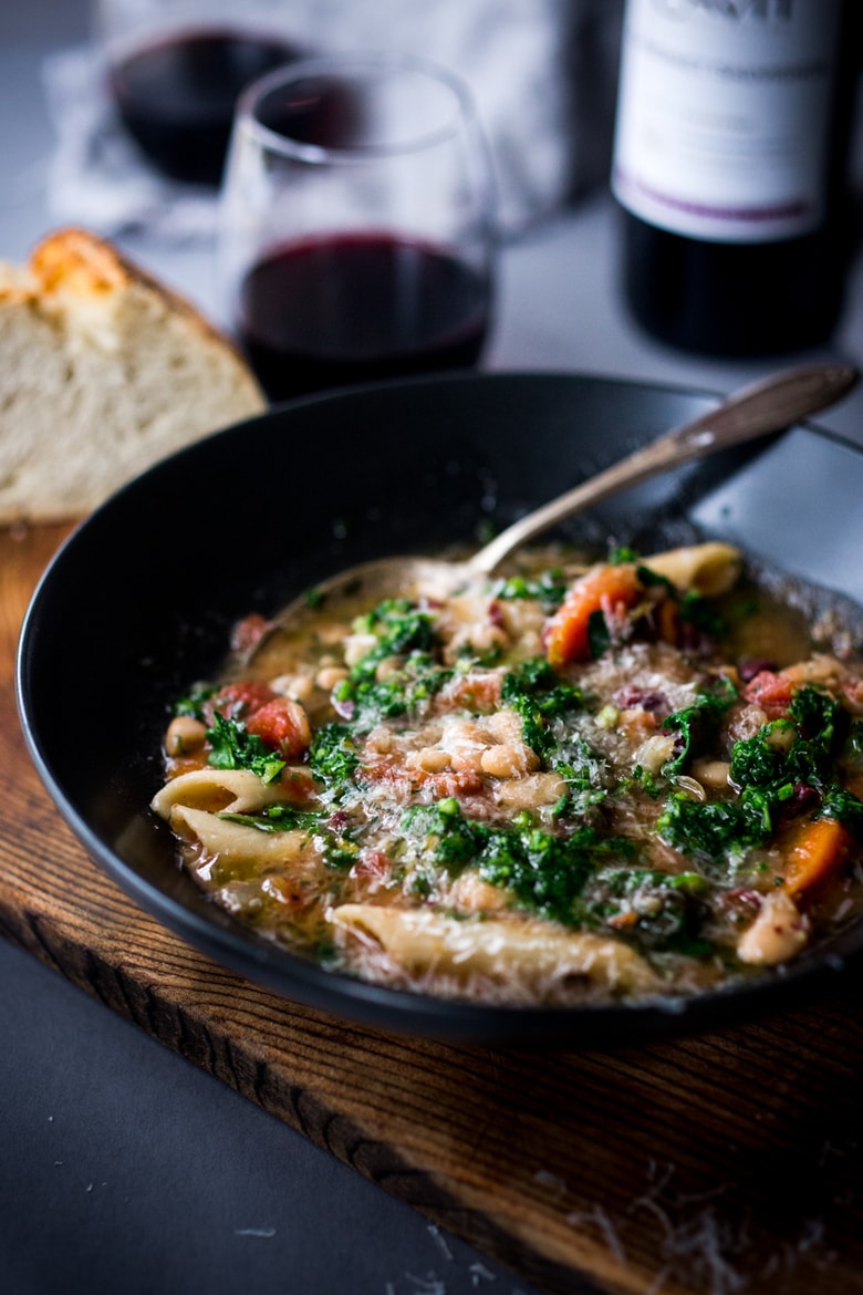 Instant Pot Minestrone Soup - loaded up with healthy veggies, 2 kinds of beans - this version is vegan and gluten-free adaptable. But it’s the fennel bulb that makes this Minestrone Soup truly special – giving it a unique and delicious complexity! #vegansoup #instantpotminestrone #instantpot #minestrone #veganminestrone 