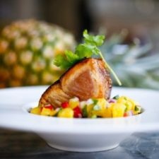 Seared Hawaiian Ono with Honey Soy Glaze and Pineapple Salsa-image