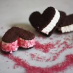 heart shaped ice cream sandwiches