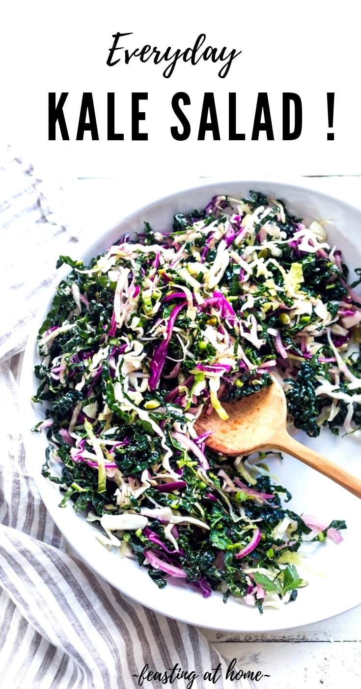 Lemony Kale Slaw Recipe | Feasting At Home