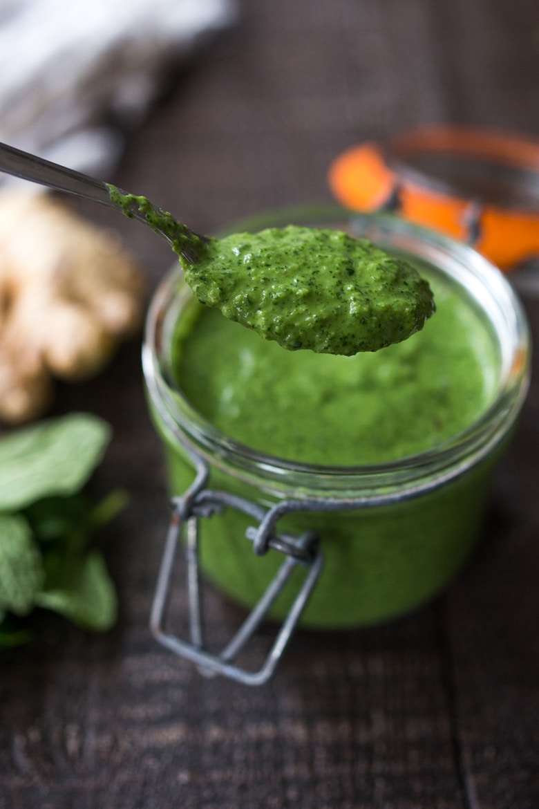 Cilantro Mint Chutney for Somosa or Frankie