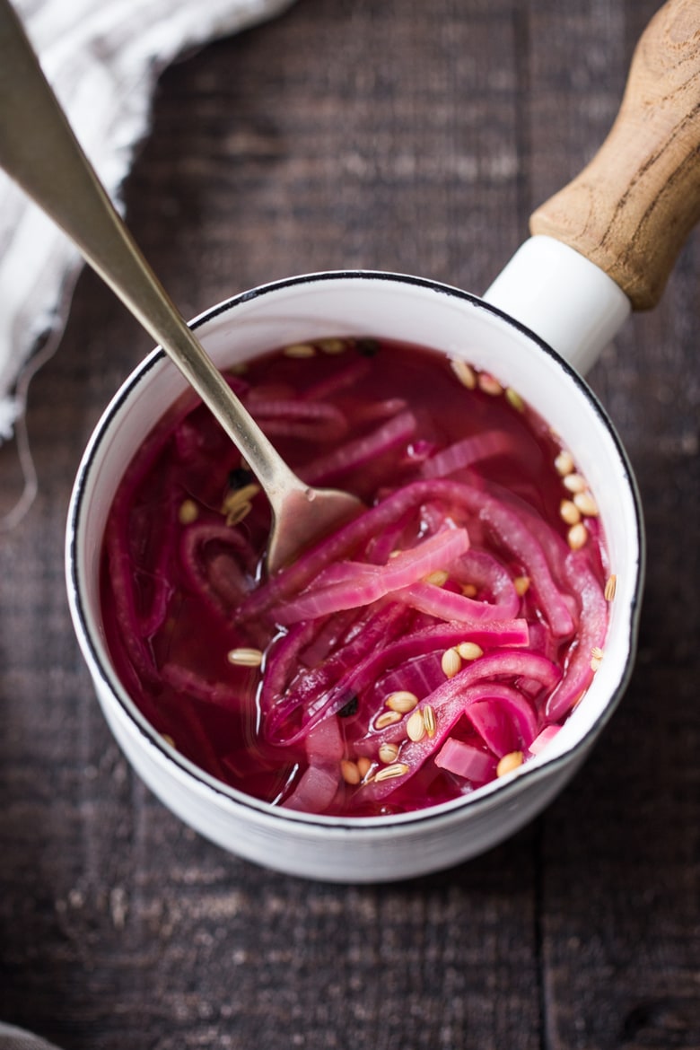 Small Batch Pickled Red Onions - Lemon Thyme and Ginger