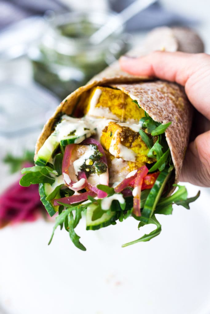 sheet pan shawarma wraps