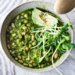 Cassoulet Vert - a modernized White Bean Stew with Lemony Kale Pesto that is meat-free and that can be made in an Instant Pot! Fast, healthy delicious! 